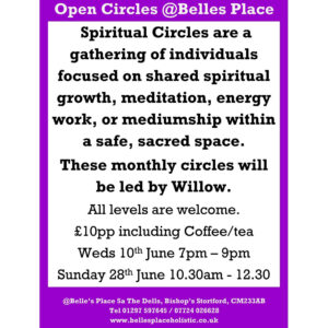 Open Spiritual Circles for June