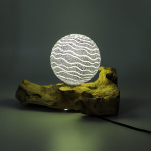 DriftGlow Lamp Grey Luna Shade