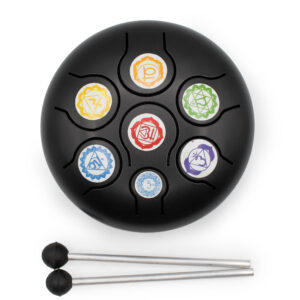 Low Med Hapi Drum Black Chakra - 14x7cm