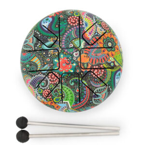 Low Med Hapi Drum Mandala Leaf - 14x7cm