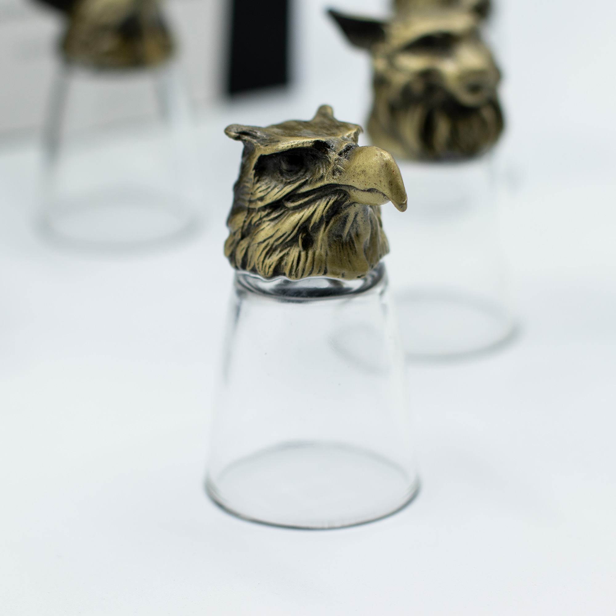 Gift Set of 12 Bottom Up Shot Glasses (25ml) - Forest & Mystical Creatures - Antique Bronze - Image 5