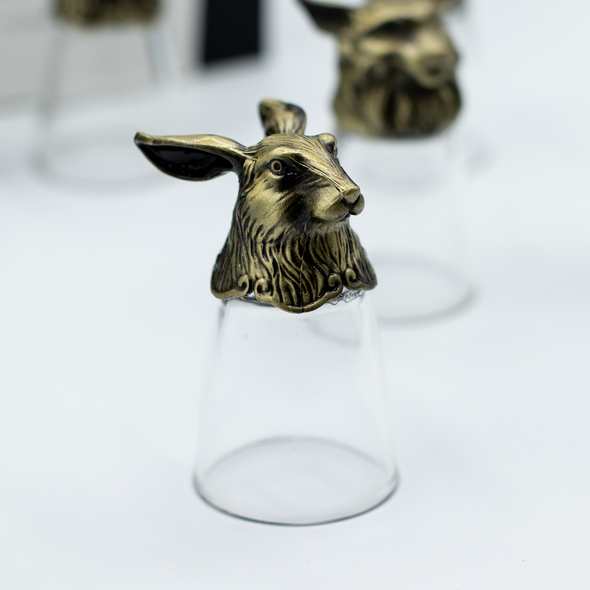 Gift Set of 12 Bottom Up Shot Glasses (25ml) - Forest & Mystical Creatures - Antique Bronze - Image 7