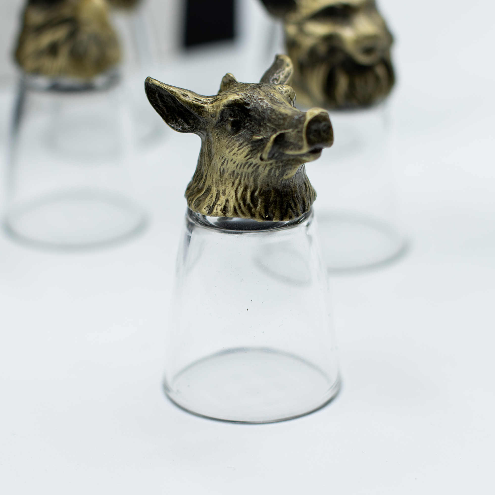 Gift Set of 12 Bottom Up Shot Glasses (25ml) - Forest & Mystical Creatures - Antique Bronze - Image 8