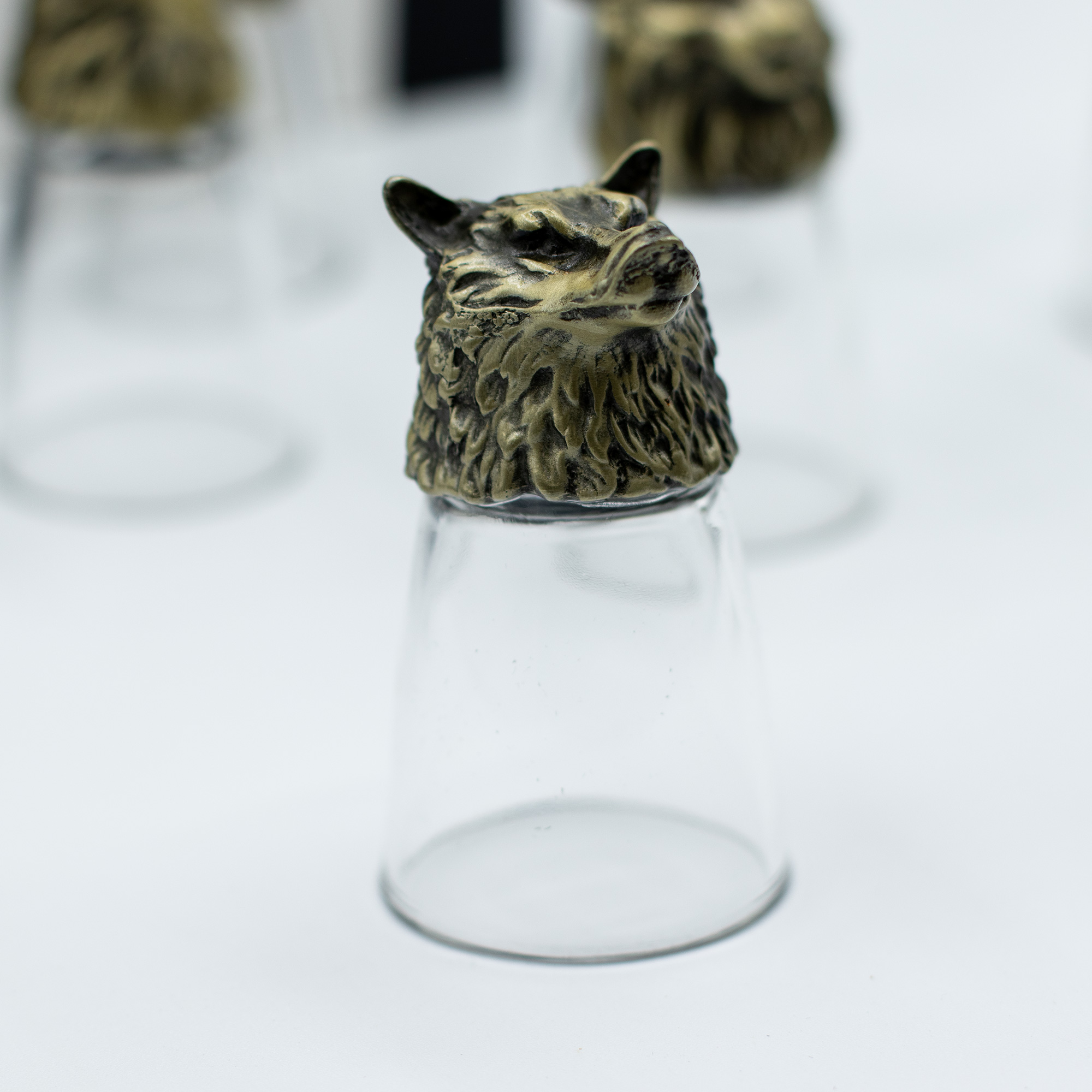 Gift Set of 12 Bottom Up Shot Glasses (25ml) - Forest & Mystical Creatures - Antique Bronze - Image 9