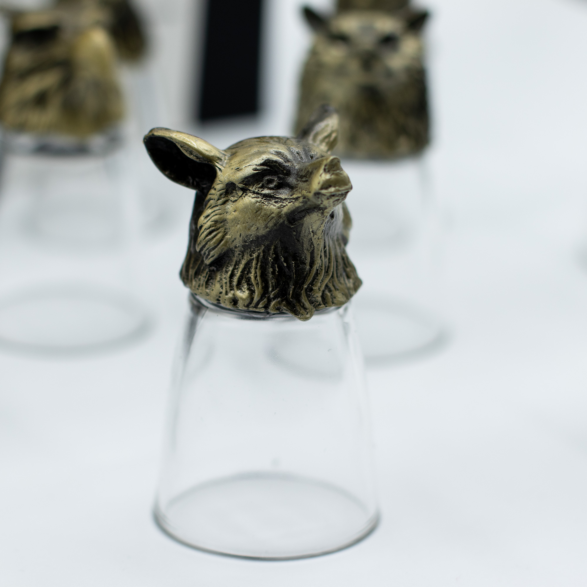 Gift Set of 12 Bottom Up Shot Glasses (25ml) - Forest & Mystical Creatures - Antique Bronze - Image 12