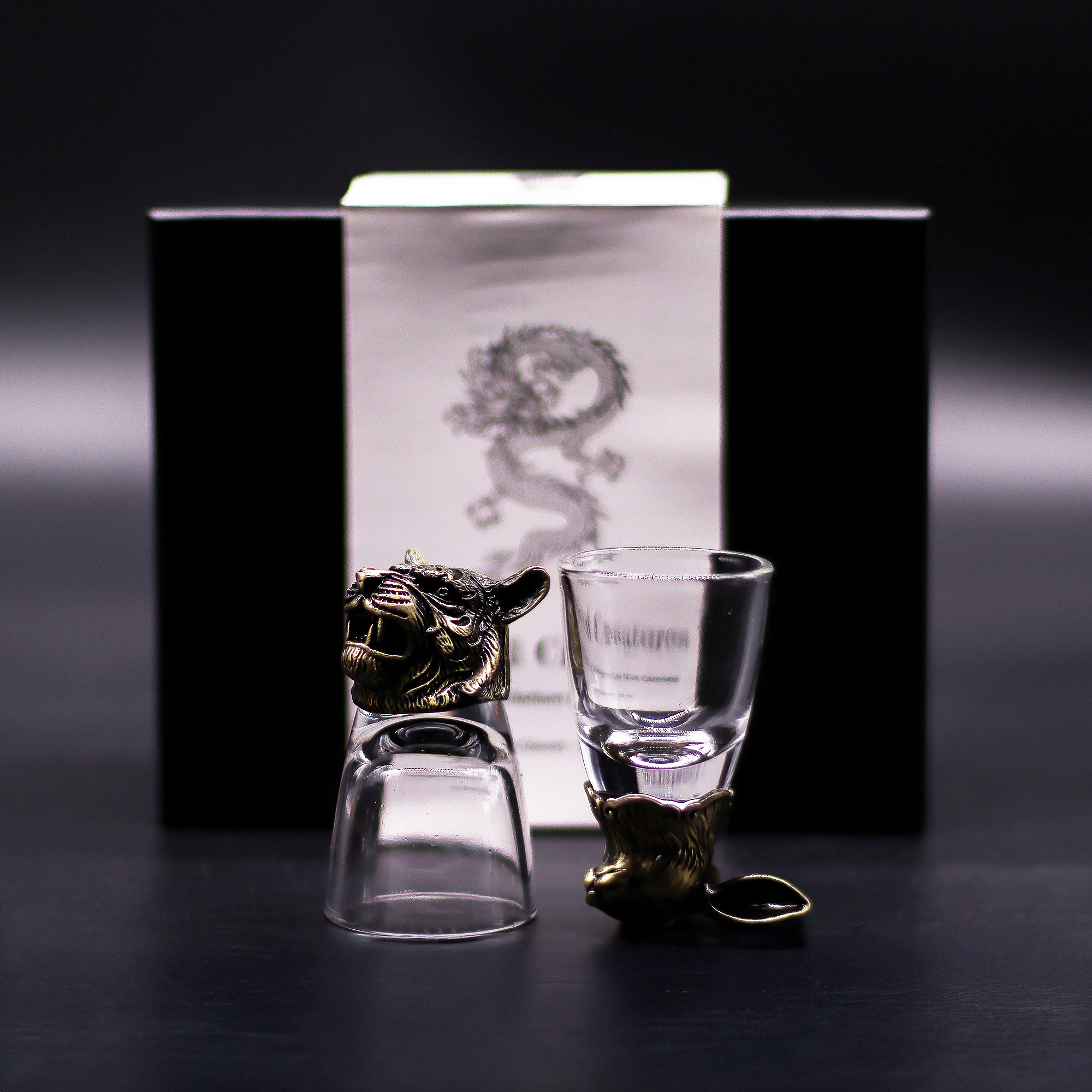 Gift Set of 6 Bottom Up Shot Glasses (50ml) - Mystical Creatures - Image 2