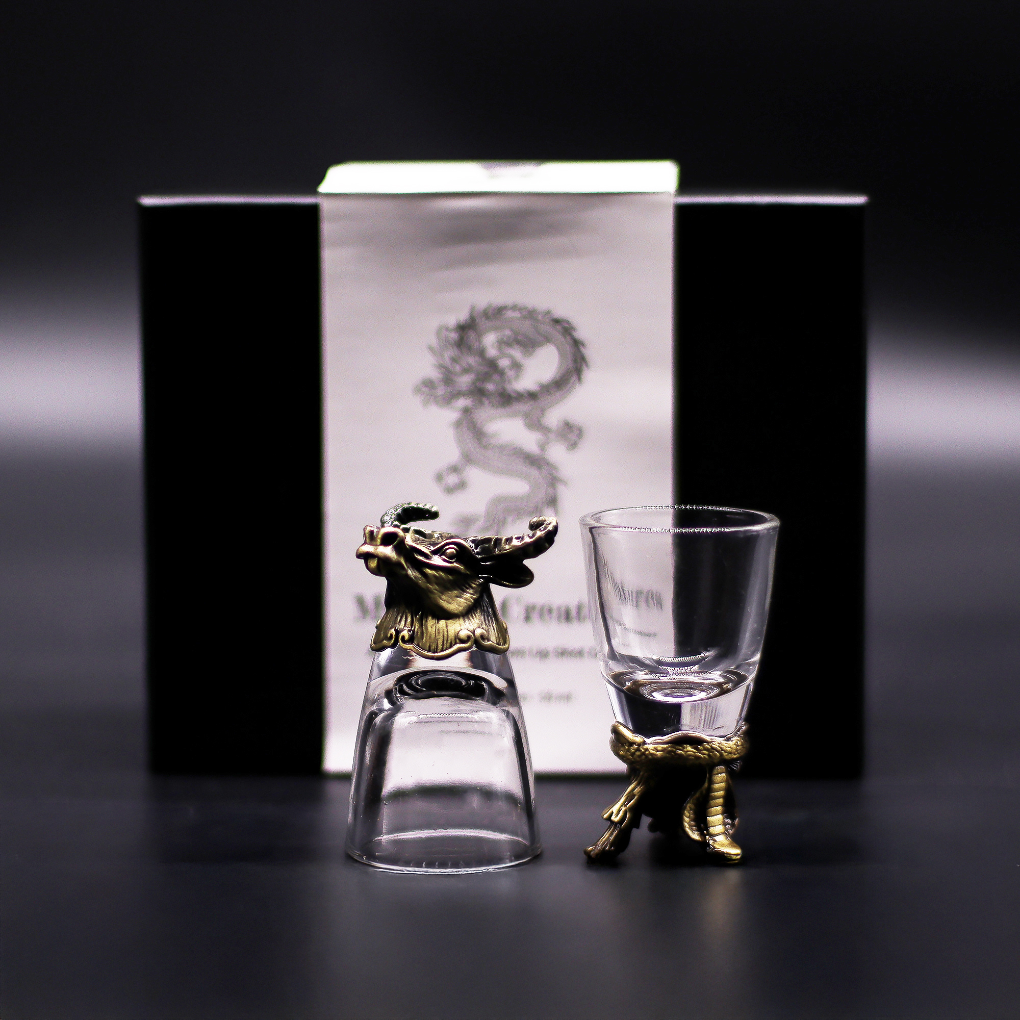 Gift Set of 6 Bottom Up Shot Glasses (50ml) - Mystical Creatures - Image 5
