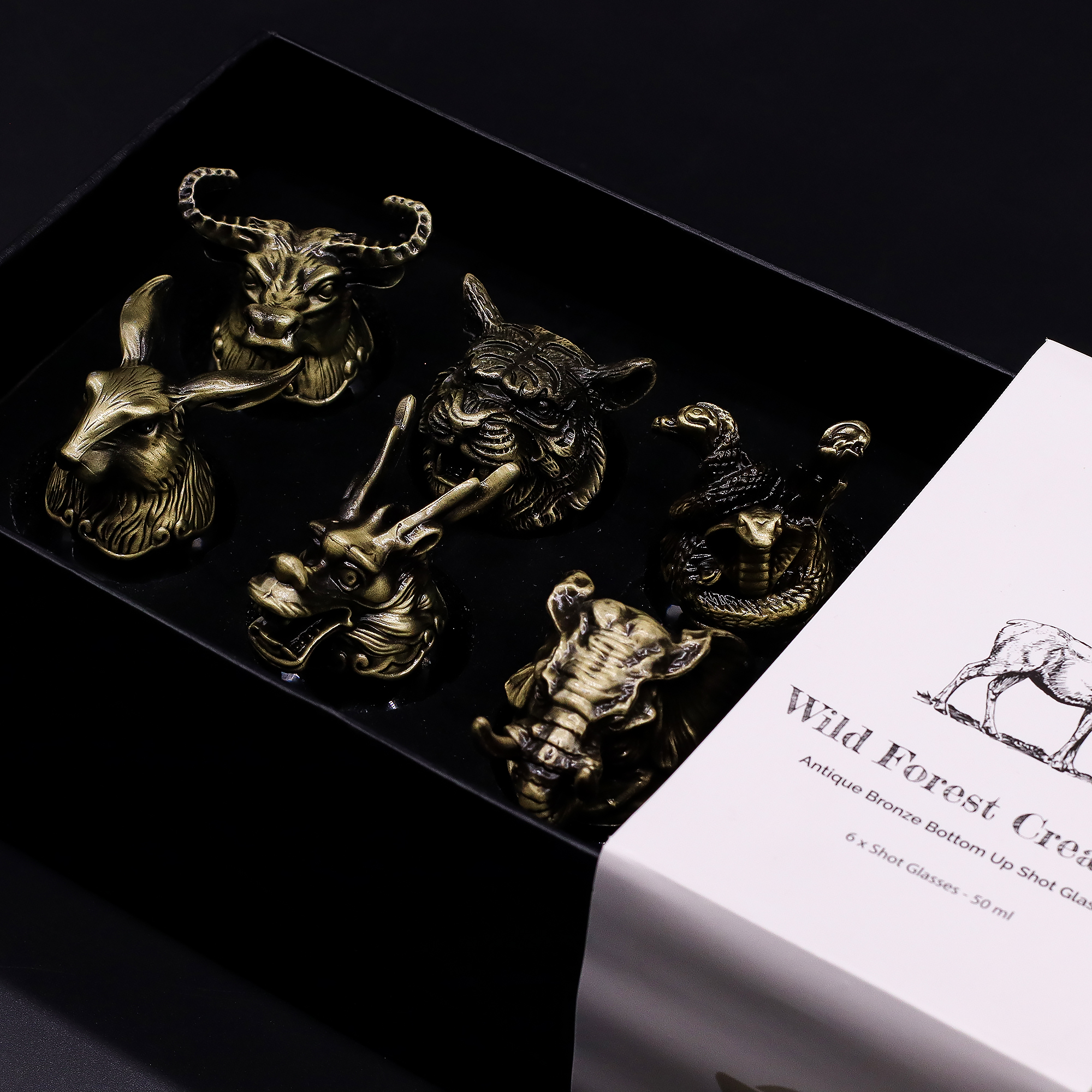 Gift Set of 6 Bottom Up Shot Glasses (50ml) - Mystical Creatures - Image 9