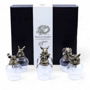 Gift Set of 6 Bottom Up Glasses (100ml) - Mystical Creatures