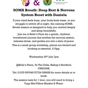29th July SOMA Breathwork Workshop