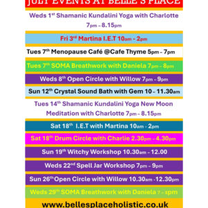 What's on in July at Belle's Place