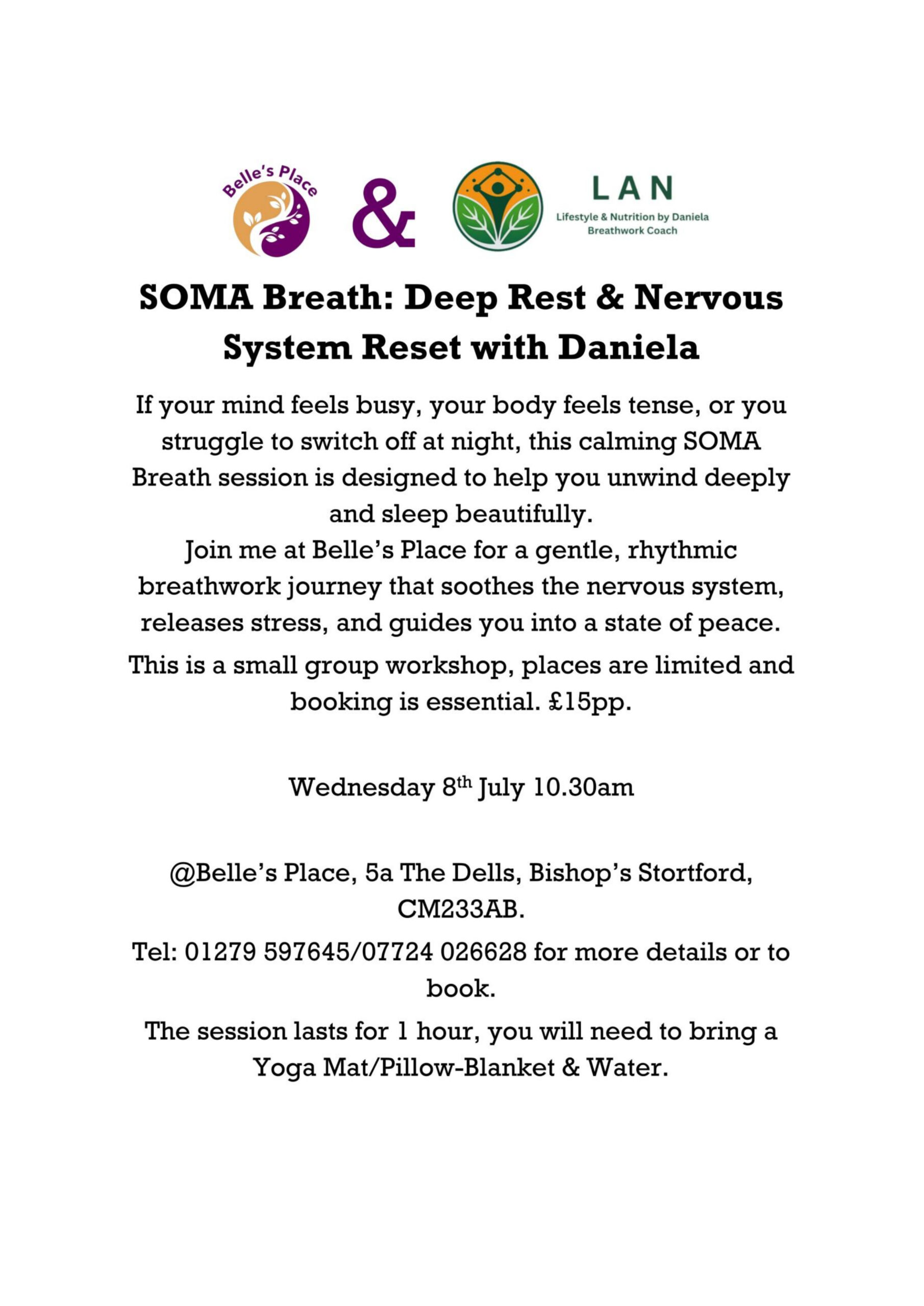 8th July SOMA Breathwork Workshop