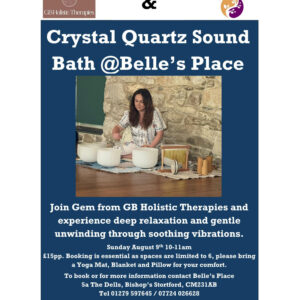 Crystal Bowl Sound Bath with Gem