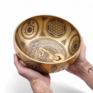 Pure Brass Etched Yogi - Extra Large Approx 20x9cm - 1400gm