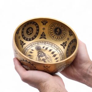 Pure Brass Etched Yogi - Medium Approx 15x7cm - 750gm