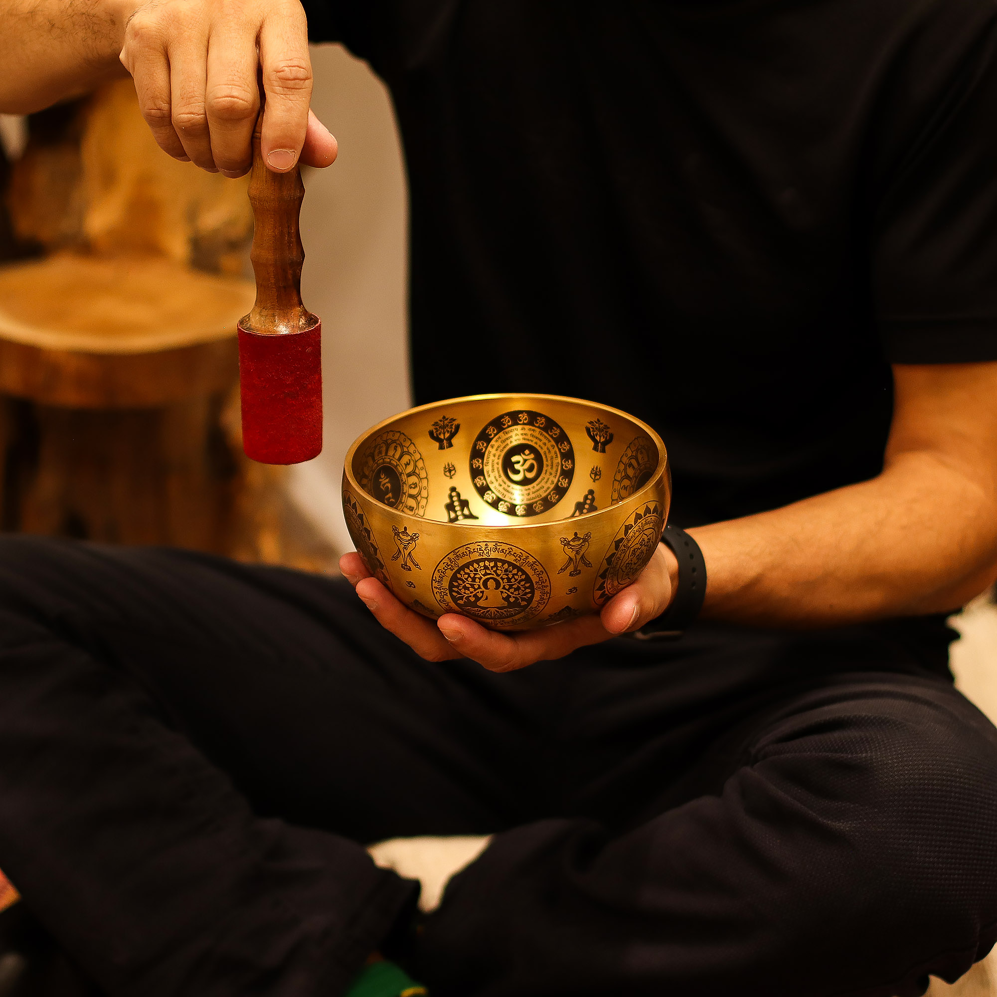 Pure Brass Etched Yogi - Set of 4 - Approx 3.78kg - Image 14