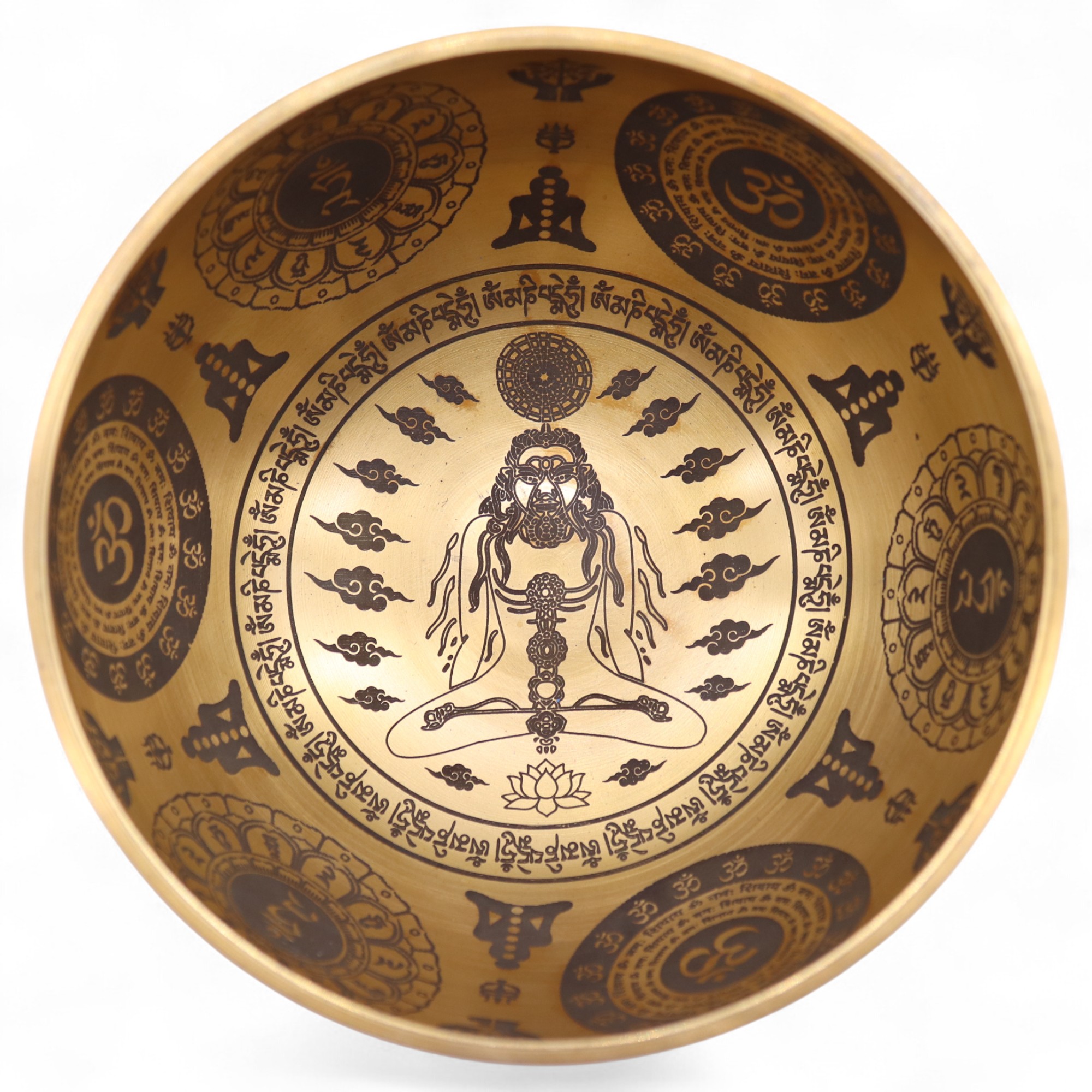 Pure Brass Etched Yogi - Set of 4 - Approx 3.78kg - Image 16