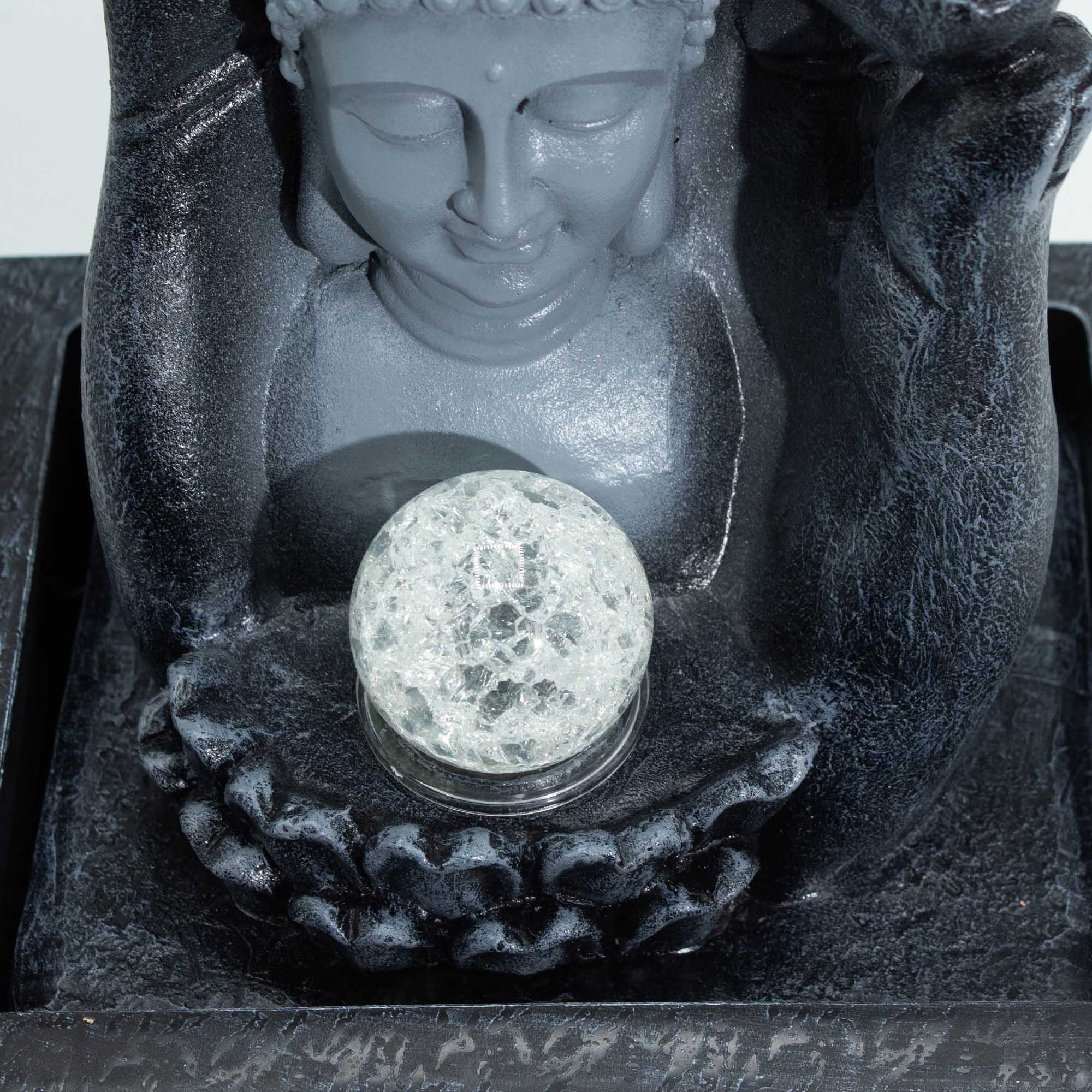 Tabletop Water Feature - 20x25x35cm - Buddha Head & Hand - Image 3